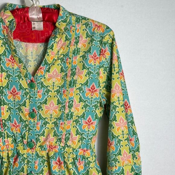 Matilda Jane Dress Floral Print Button Front Pintuck Detail Small - Picture 2 of 10